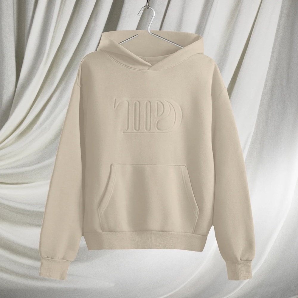 NEW Taylor Swift TTPD The Tortured Poets Department Beige Hoodie - Small